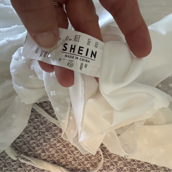 SHEIN White Backless Spaghetti-Strap Ruffle Dress - Picture 11 of 11